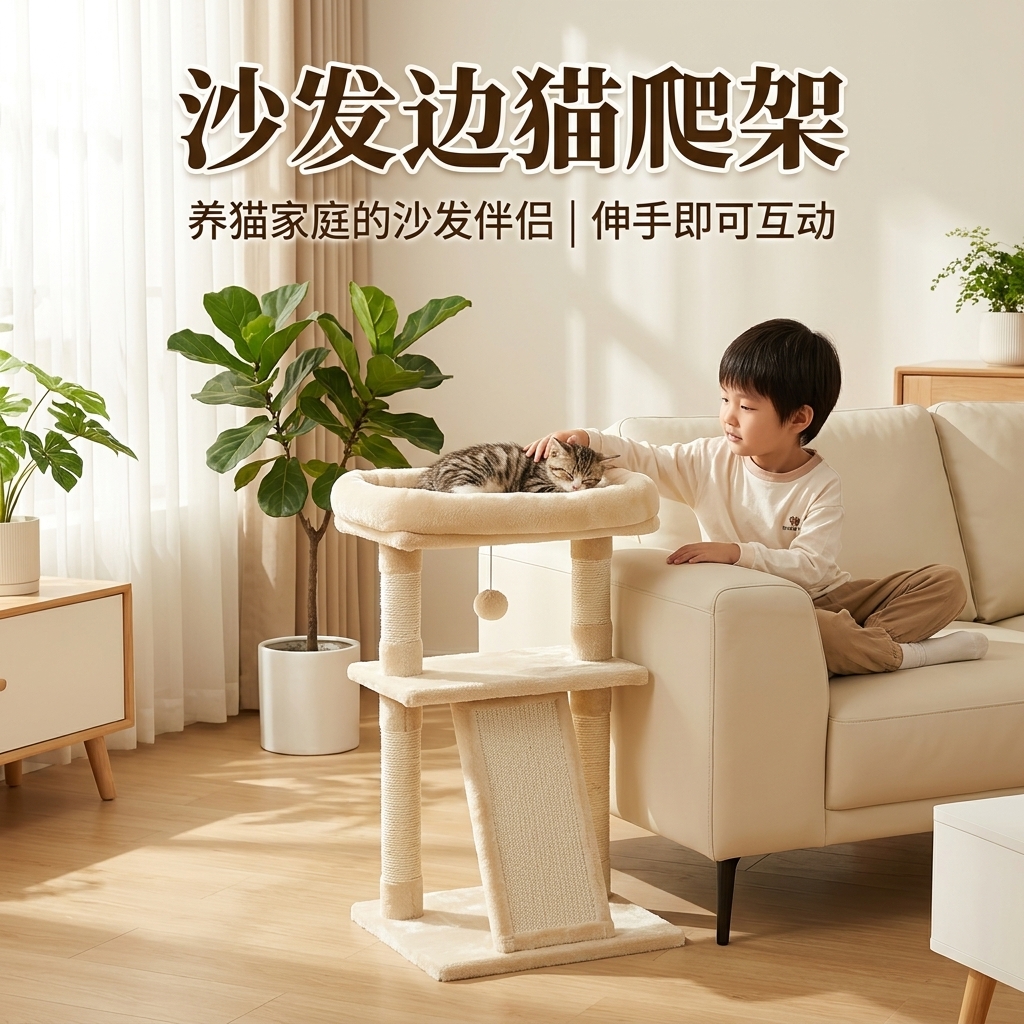 沙发边猫爬架128-3