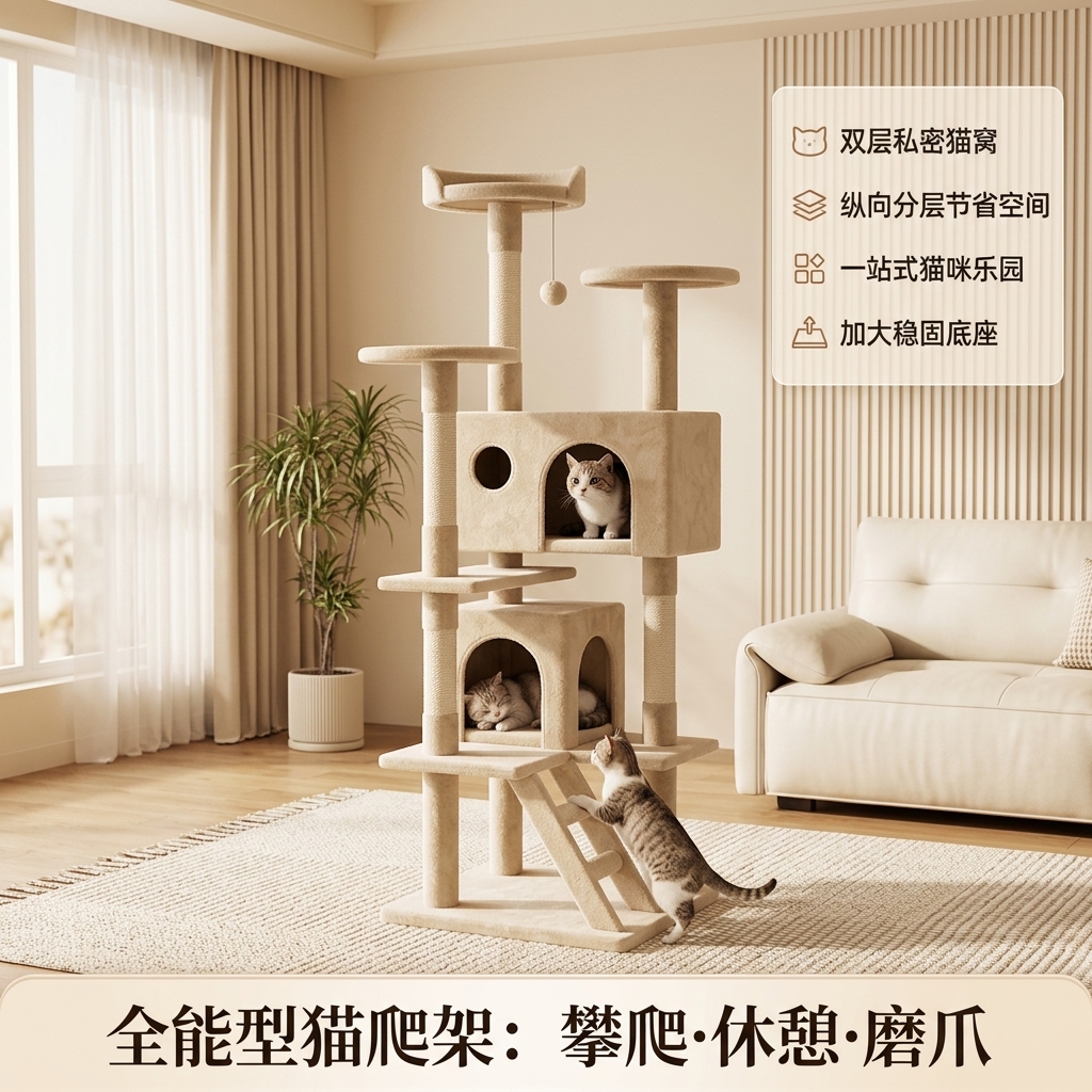 多猫家庭优选立式猫树03-3