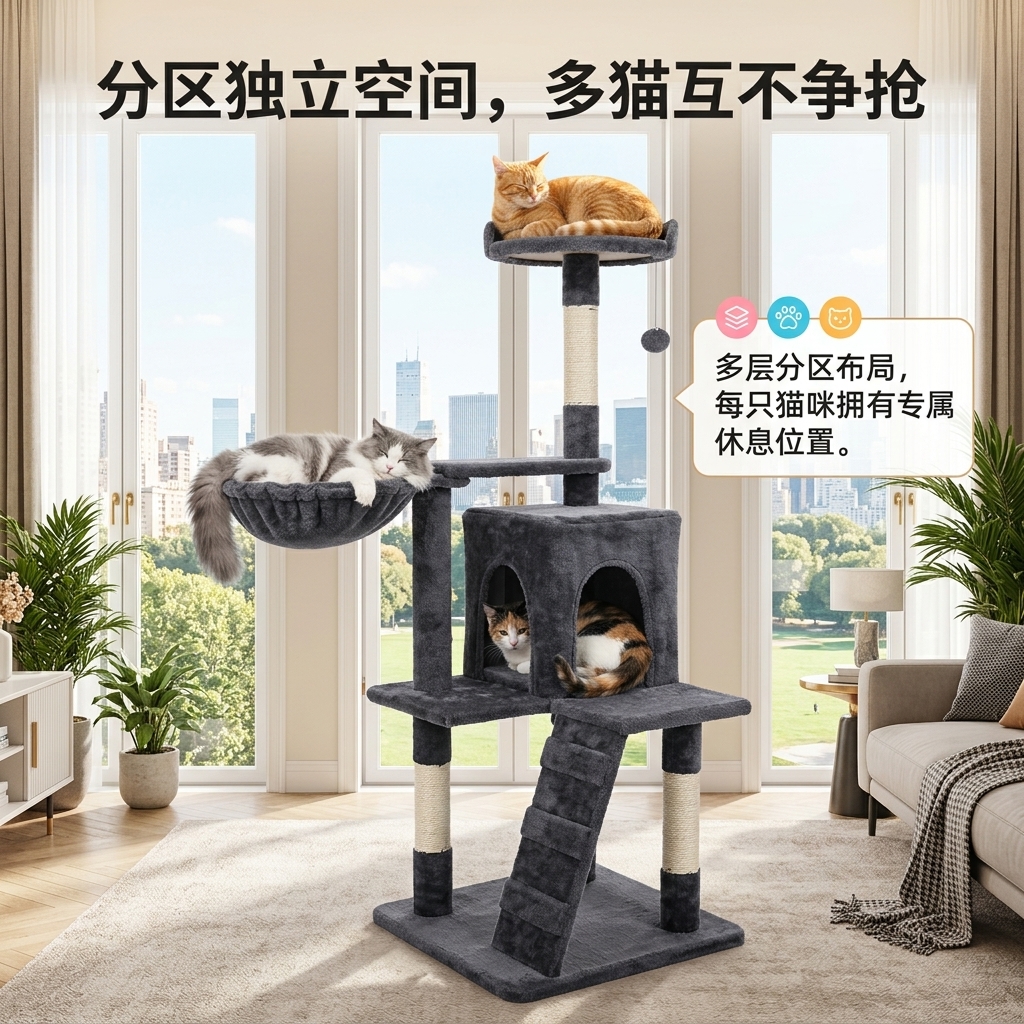 多层设计猫爬架17-1