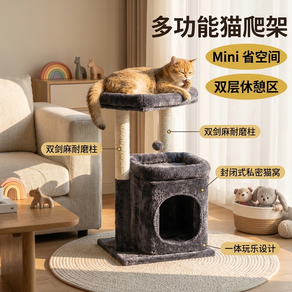 小户型不占地猫爬架23-1