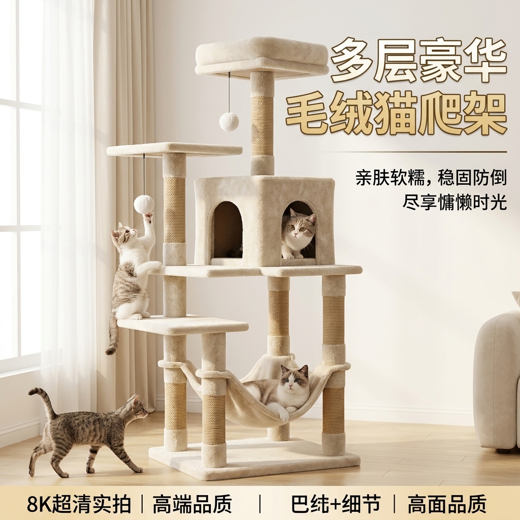 多层豪华猫爬架SST03