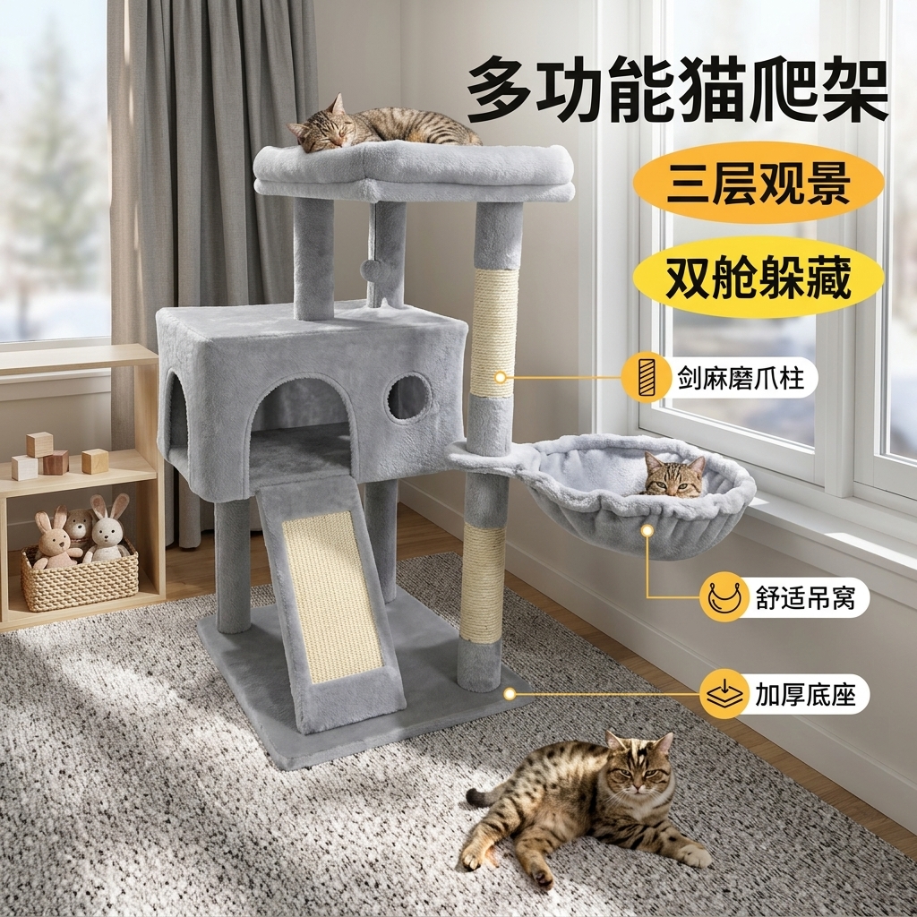 多功能猫爬架SST01