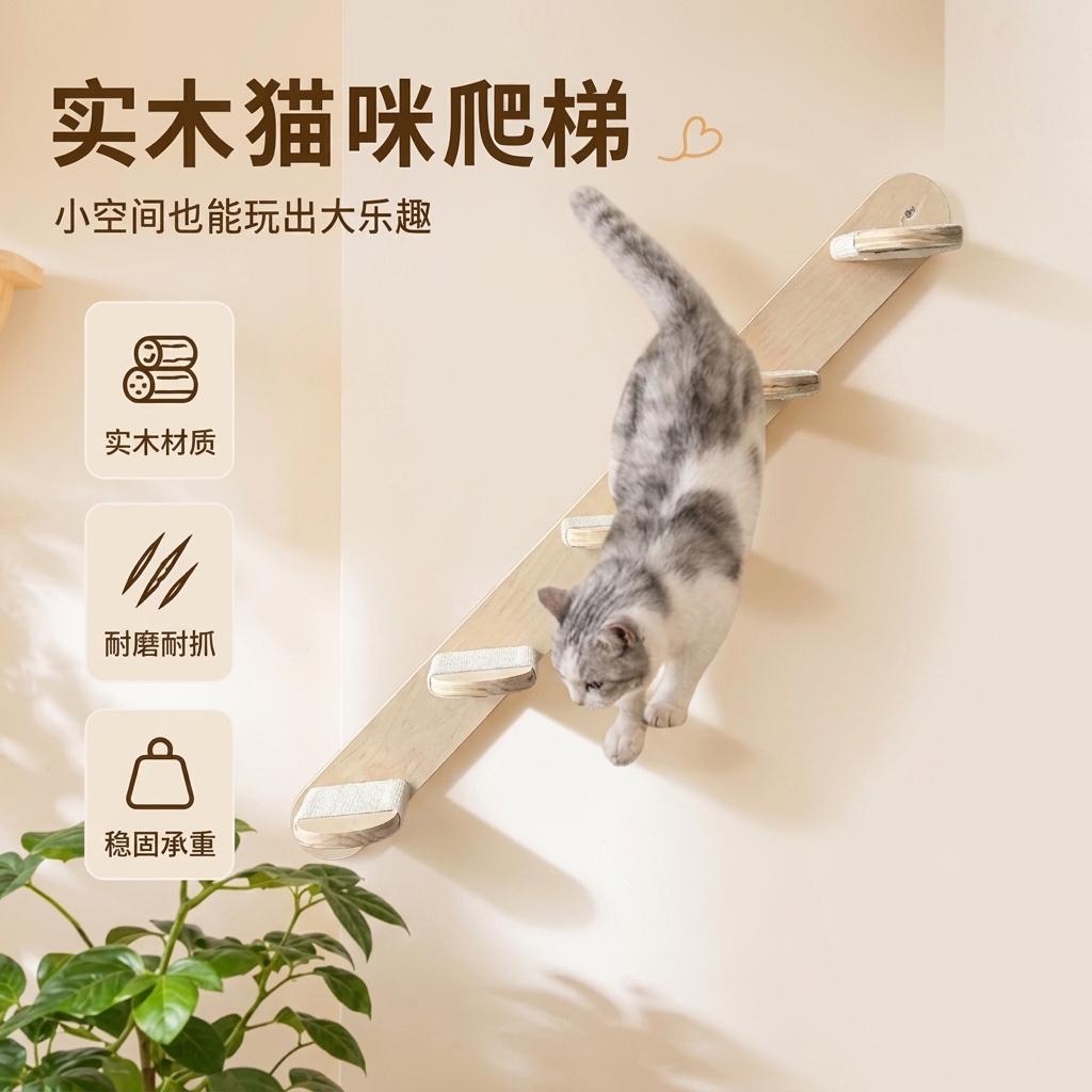 墙面阶梯猫跳台DB002
